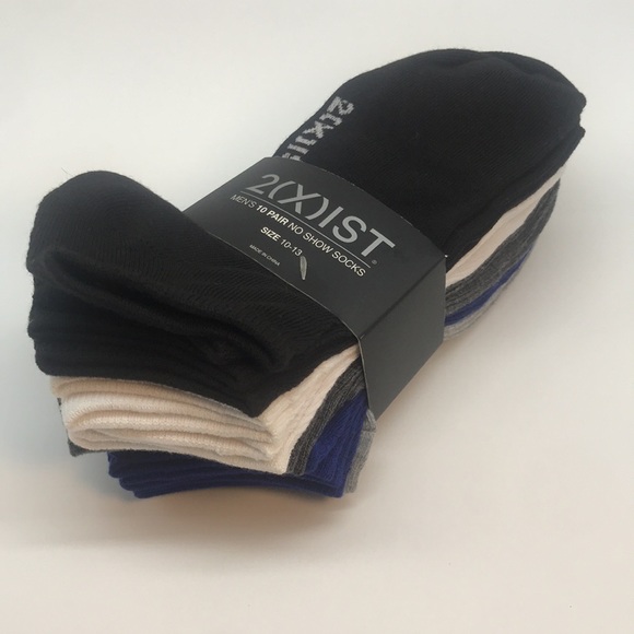 2 (X) IST MENŚ 10 PAIR NO SHOW SOCKS - Picture 7 of 11